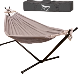 Tuin hangmat met standaard en houten spreider