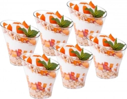 Plastbecher für Desserts und Snacks 180 ml, 6 Stk.