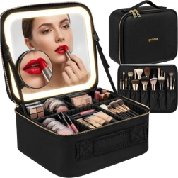 Valise cosmétique Soulima avec miroir LED XL