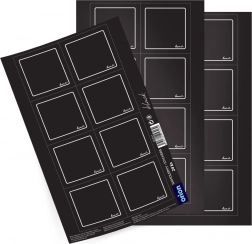 Self-adhesive jar labels black 24 pcs