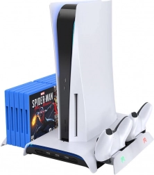 Kühlstation und Ladegerät für PS5 KIWI HOME PB01 weiß