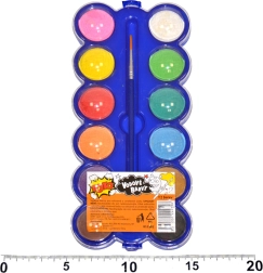 Aquarelles avec pinceau, 12 pièces