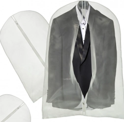 Protective garment cover 60 × 100 cm with zipper – Transparent 60×120