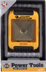 Portable construction LED light with battery stand