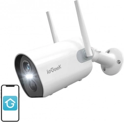 Kabellose Outdoor-Wi‑Fi‑Kamera ieGeek ZS‑GX2S weiß 2K, Akku 5200 mAh