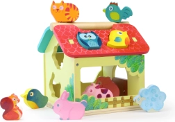 Vilac Farm with Animals – Wooden Shape-Sorting House