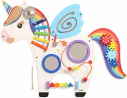 Viga hölzernde sensorische Wandtafel Einhorn FSC Montessori