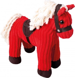 Bino Plush Horse with Sounds Red