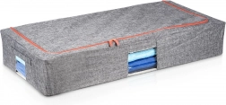 Textile under-bed storage bag 68 l with zipper and window