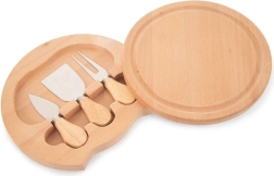 Planche à fromage en bois extensible avec set de 4 couteaux ORION