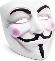 Guy-Fawkes-Maske ANONYMOUS V wie Vendetta, weiß