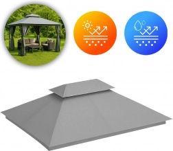 Ersatzdach für Gartenpavillon 3x4 m grau MultiGarden