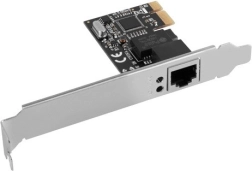 Carte réseau PCIe 1x RJ45 1 Gb/s avec équerre low profile LANBERG (RTL8111C)