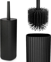 Silicone toilet brush with stand Vilde black 36 cm - 1 piece