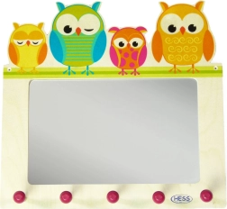 Hess coat rack with mirror Owl Family