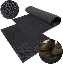 Eingangsmatte 90 × 60 cm RUHHY Gummi, rutschfestes 3D-Gitter