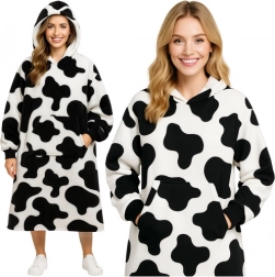 Decken-Hoodie RUHHY XXL schwarz‑weiß