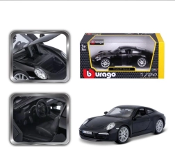 Modèle de voiture BBURAGO PORSCHE 911 Carrera S 1:24 noir