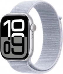 Apple Watch Series 10 GPS 46 mm silver aluminum with blue sport band