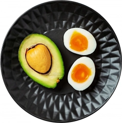 Keramischer Dessertteller schwarz 20 cm SOHO