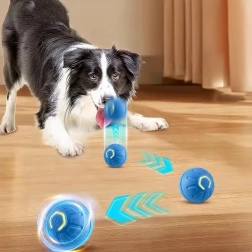Interaktiver, fliehender LED-Ball für Hunde und Katzen, vibrierend und per USB aufladbar