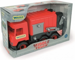 Camion poubelle rouge MIDDLE TRUCK en boîte WADER