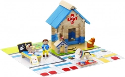 Jeujura Wooden Construction Set Veterinary Clinic