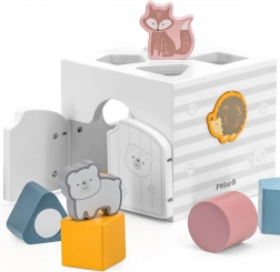 Wooden shape sorter with animals