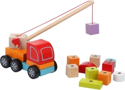 Cubika Houten Kraanwagen met Magneet