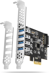 Contrôleur PCIe USB 3.2 Gen 1 avec 4 ports, UASP, chipset Renesas, alimentation SATA