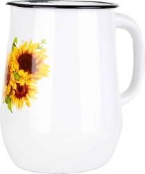 Geglazuurde kan 2,5 l met zonnebloemendecor
