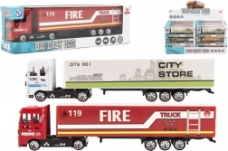 Truck with Trailer – metal cab, freewheel, 19 cm