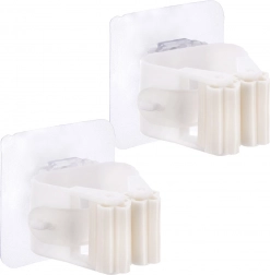 Selbstklebende Halter für Mop und Besen, Set mit 2 Stück