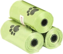 sachets biodégradables pour déjections canines – Sachets biodégradables pour crottes de chien - 45 pcs