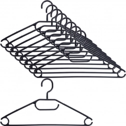 black rotating clothes hangers 10 pcs