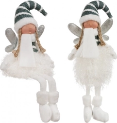 Sitzende Weihnachtsfee mit glitzernden Flügeln RUHHY 55 cm