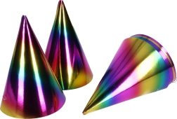 Partyhoedjes Regenboog – 6 stuks
