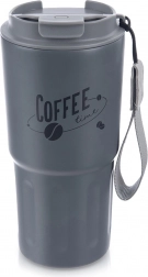 Coffee Travel Mug 590 ml Coffee Time – gray stainless steel