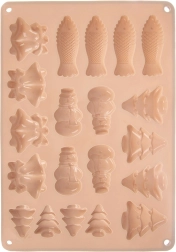 Silikonform für Kekse und Pralinen, beige 34 × 24,5 × 1 cm