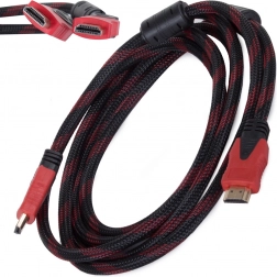 HDMI-Kabel 2.0 4K 3D, 3 m, vergoldete Steckverbinder, geflochten
