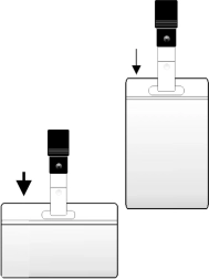 Transparante naamkaarthouder met clip