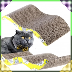 Katzen-Kratzbrett aus Karton, Wellenform mit Liegefläche, eco