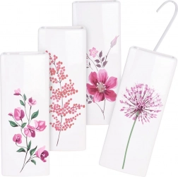 Keramik-Luftbefeuchter für Heizkörper mit Blumenmotiv, 300 ml, Set mit 4 Stück