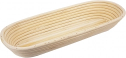 Rattan proofing basket for bread, oval 43 × 16 × 7 cm, 1.5 kg