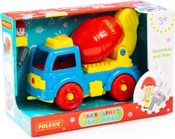 Bétonnière démontable avec outils et figurine, 29 pièces