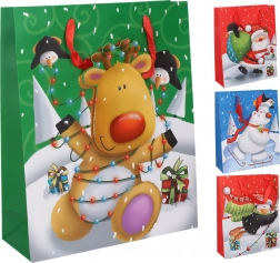 Gift Bag L 39 × 30 × 12 cm Christmas Motifs