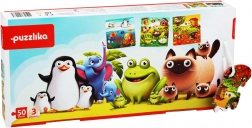 Puzzlika Favorite Animals 3-in-1 – kids’ puzzle 3 pictures, 50 pieces