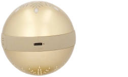 Décoration de sapin de Noël avec haut-parleur Bluetooth dorée 8,5 × 8,5 × 9,5 cm - 1 pièce