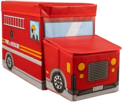 Boîte textile pour jouets camion de pompiers