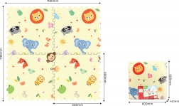 Soft foam blocks with animals 60 × 60 cm, set of 4